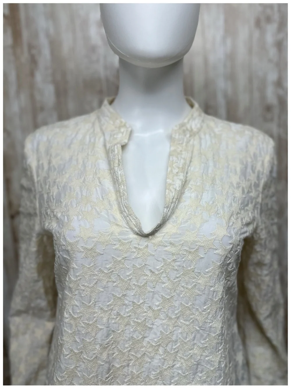 Tory Burch Embroidered Cream Star Top Tunic [778]
